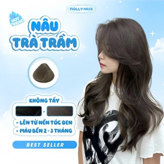 Thuốc Nhuộm Tóc Màu NÂU TRÀ TRẦM, KHÔNG TẨY - MOLLY HAIR