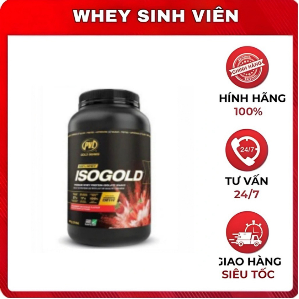[Giá hủy diệt] PVL Iso Gold 2lbs (910gr) Cung Cấp 27gr Protein Siêu Tinh khiết Tăng Cơ Bắp Tại WheyS