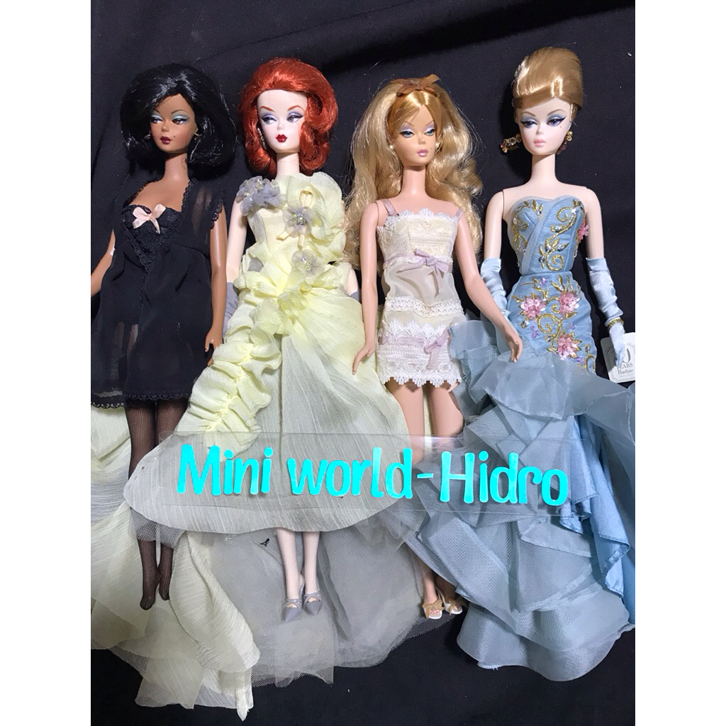Búp bê Barbie thời trang silkstone chính hãng Mattel 2002 Fashion Model Lingerie, Gala Gown Genuine,
