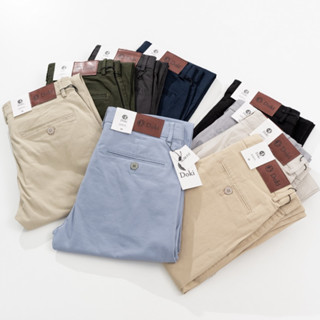  Quần Kaki Nam - Doki Cao Cấp Chất Vải Kaki Cotton Co Giãn Nhiều Màu Trơn Dáng Đứng Basic - Sang trọng - Lịch Lãm 