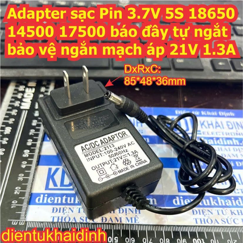 Cục Adapter sạc Pin 3.7V 18650 14500 17500 tự ngắt bảo vệ PIN 1S 4.2V 2S 8.4V 3S 12.6V 4S 16.4V 5S 2