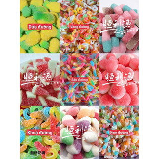 Sỉ 1kg kẹo dẻo tẩm đường nhiều vị ngon