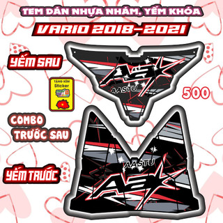Combo Tem Dán Yếm Nhựa Nhám Vario 2018-2021 Mẫu Aa Dán Trang Trí Decal Nhãn Dán