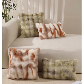   CÓ SẴN  Vỏ gối lông trang trí sofa vỏ gối tựa lưng sofa Gối lông sofa 45x45cm 