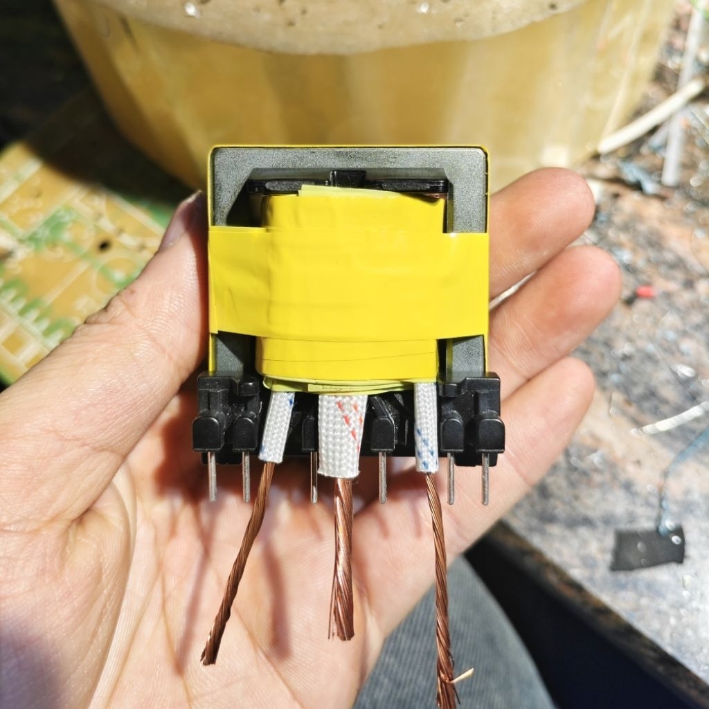 Biến áp E4215 lắp bo 6fet igbt hl nhân áp 600V