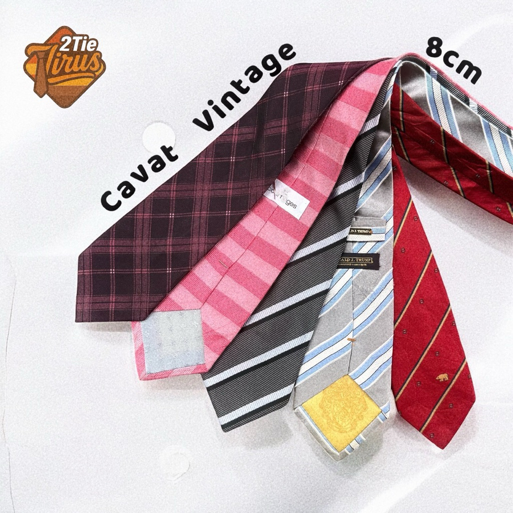 (100 mẫu) Cà vạt, caravat 2hand vintage Nhật tuyển chọn 8cm
