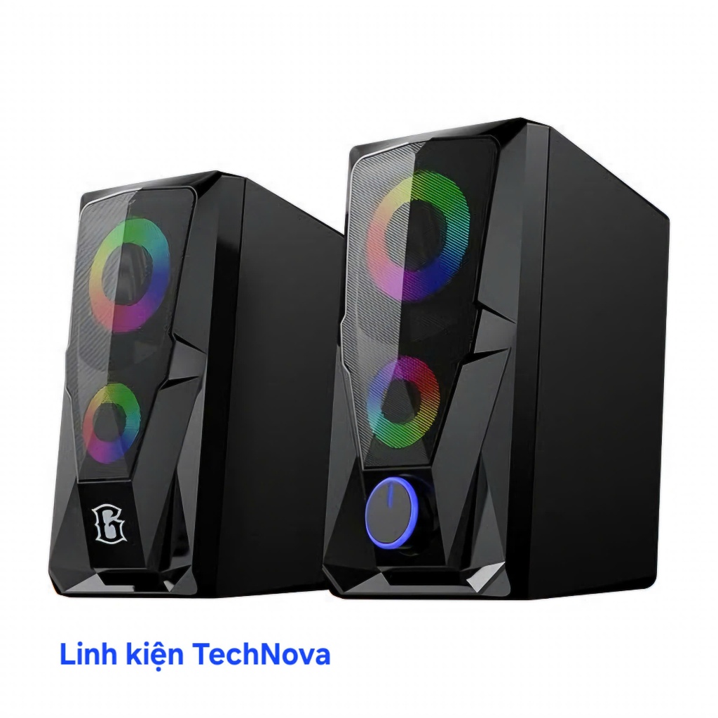 Loa 2.0 ROBOT RS200 Black LED Chính hãng FV ( Cổng kết nối AUX 3.5mm và USB)