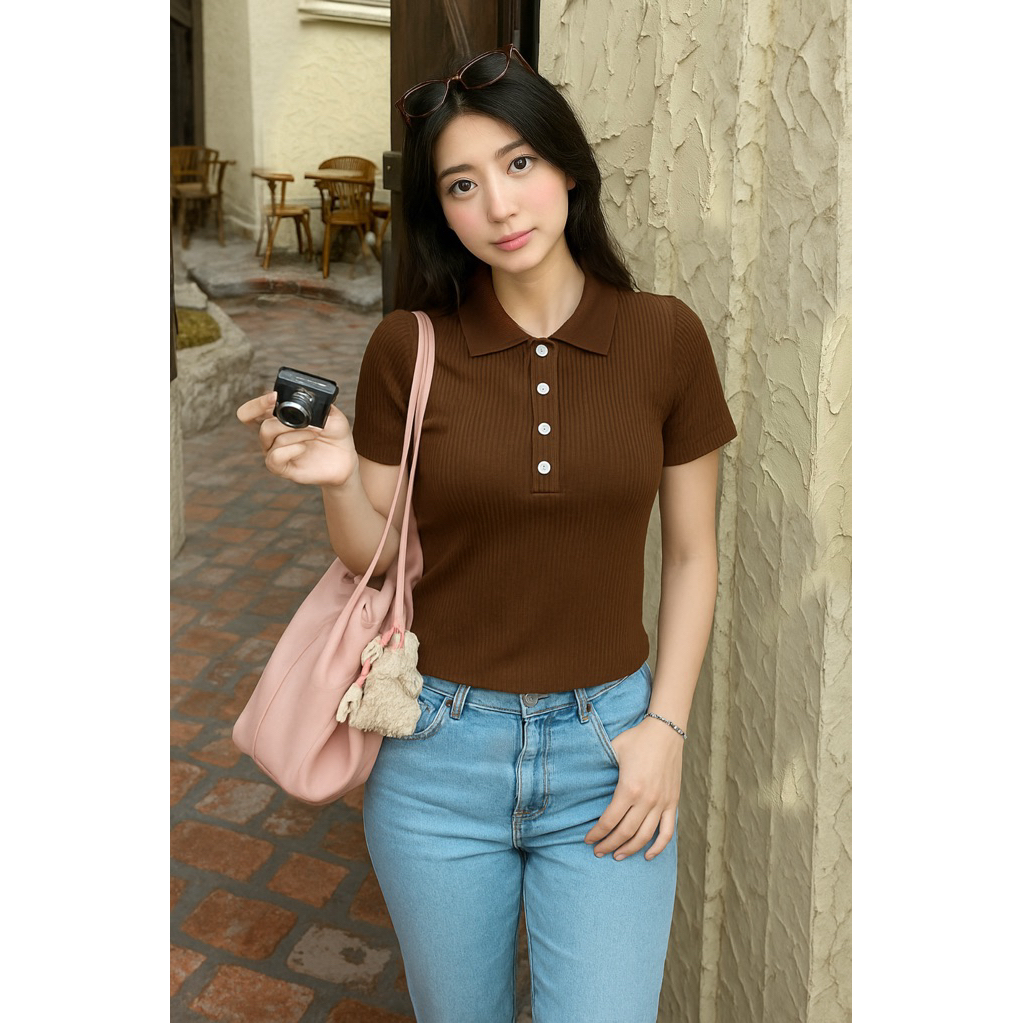 Áo polo nữ cộc tay HM auth