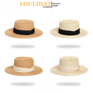  Nón cói nữ đi biển gaucho dây ruy băng LOULIHAT mũ cối rộng vành chống nắng thoáng mát hottrend NCLG02 