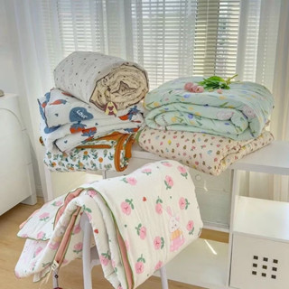 Chăn đũi sơ đậu nành thiên nhiên hàng nhập khẩu loại 1 kích thước 2mx2m3 hoạ tiết xinh đẹp chăn đũi cho mùa hè