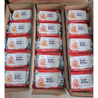  Giá Sỉ   Thùng 20 gói  Khăn giấy ướt Baby Wipes 80g 