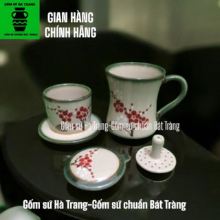 Phin pha cafe vẽ hoa đỏ