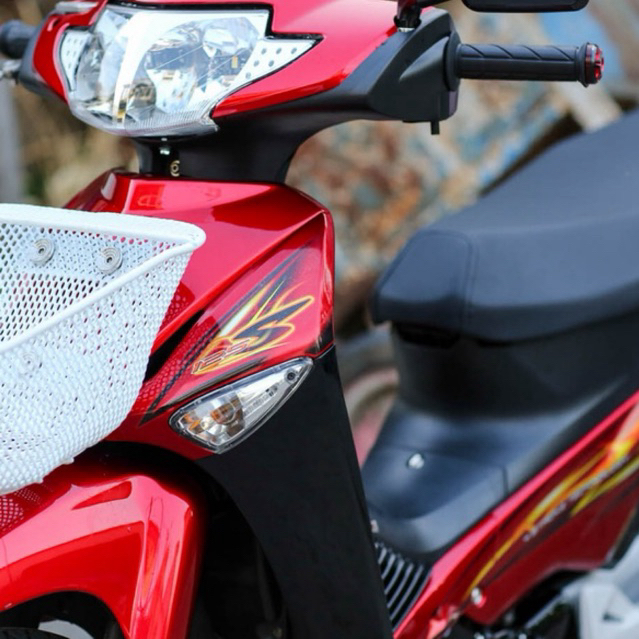 Bi Decal Tem rời lửa chữ Wave S đỏ đen cho Future Neo cực ngầu