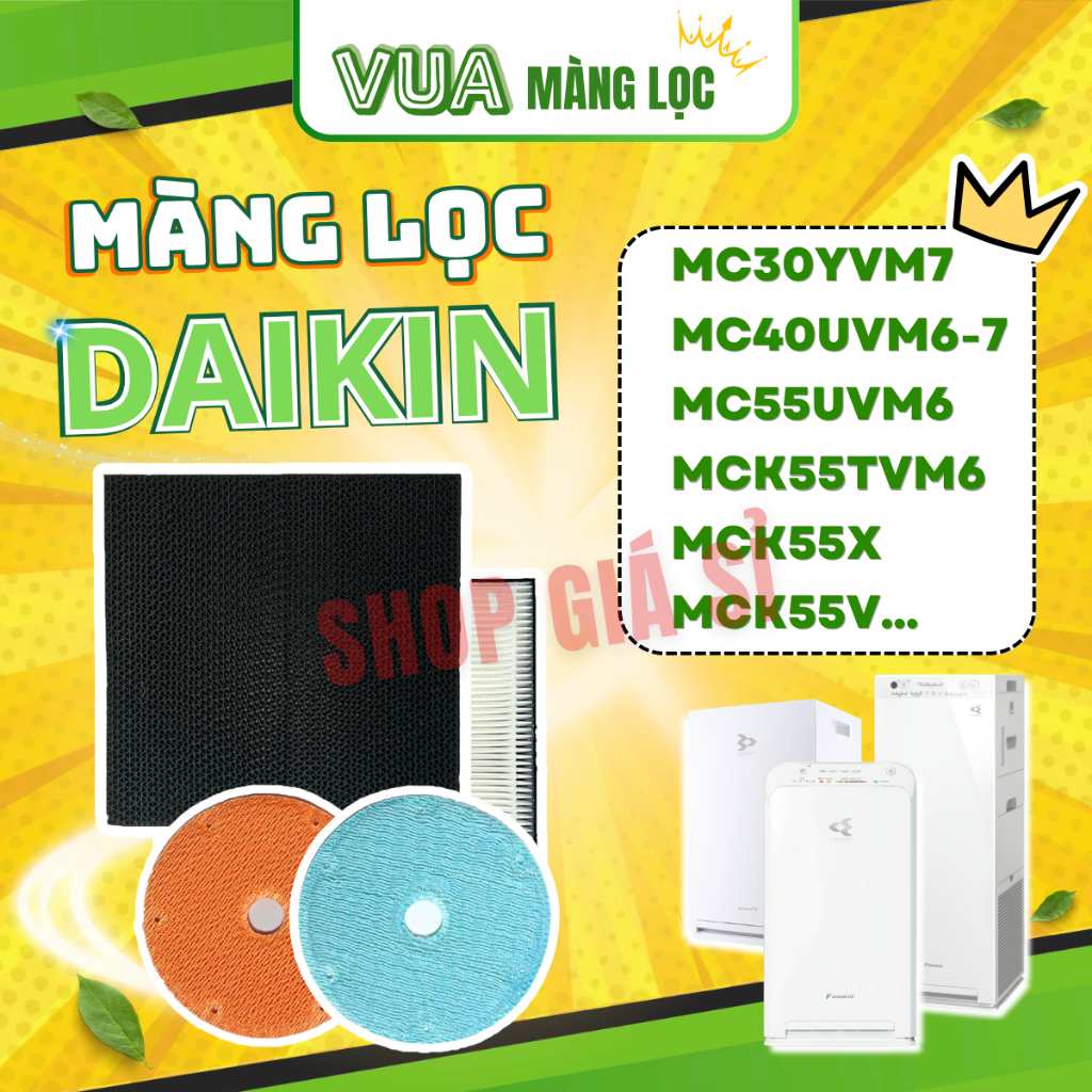 Màng lọc không khí Daikin: MC30YVM7, MC40UVM6-7, MC55UVM6, MCK55TVM6, MCQ30ZVM7, MCK55X, MCK55V, ACK