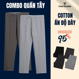 Combo 2 quần tây nam trung niên, vải dày mềm, ống suông, form rộng rãi QUAN02