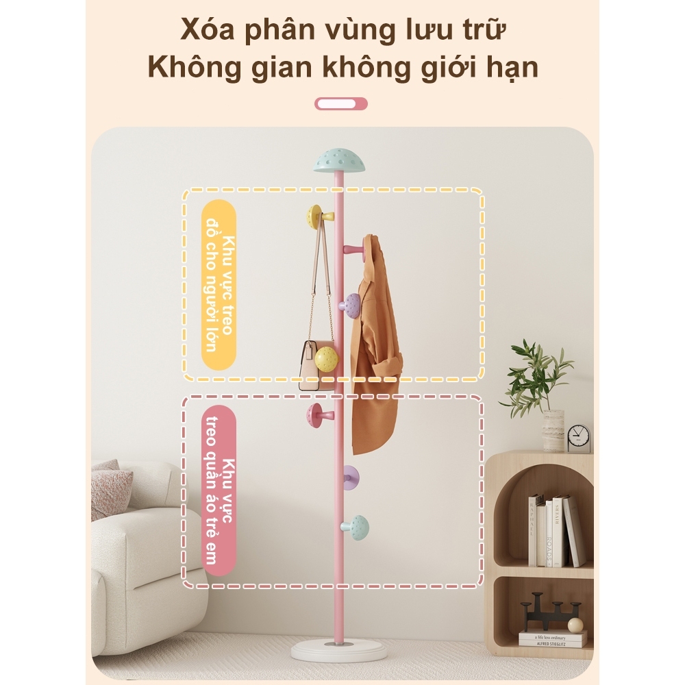 𝑻𝒓𝒐𝒚 Cây Treo Quần Áo Hình Nấm Dễ Thương Hoạt Hình Giá treo quần áo đứng chất Móc Treo Đa Năng | BigBuy360 - bigbuy360.vn
