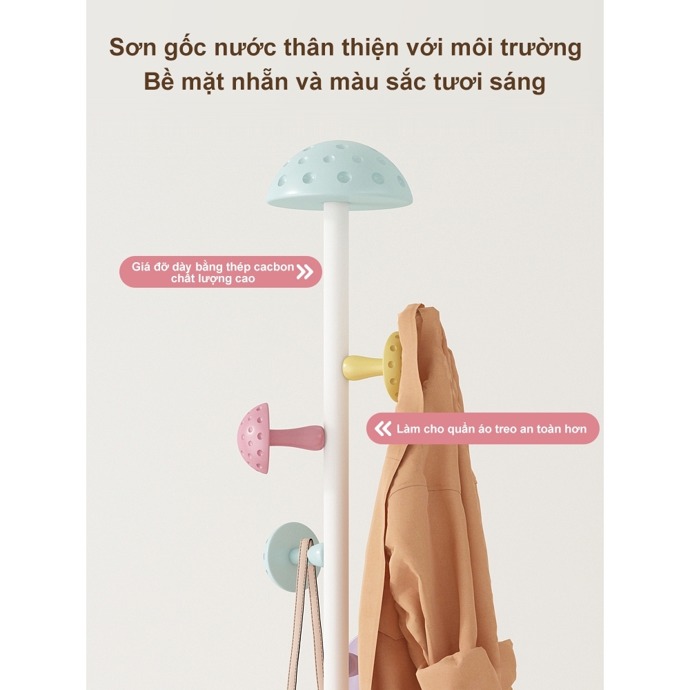 𝑻𝒓𝒐𝒚 Cây Treo Quần Áo Hình Nấm Dễ Thương Hoạt Hình Giá treo quần áo đứng chất Móc Treo Đa Năng | BigBuy360 - bigbuy360.vn