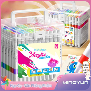 Bộ 120 Bút Màu Vẽ Acrylic Cho Bé Tập Tô, Màu Sắc Tươi Sáng, Đa Dạng, Màu Vẽ Cho Bé Không Lem