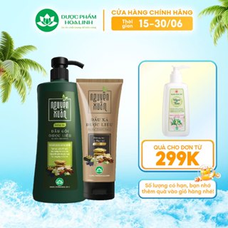 Bộ Dầu gội 450ml và Dầu xả 150ml Nguyên Xuân xanh dưỡng tóc - Dành cho tóc khô xơ, hư tổn