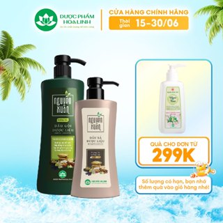 Bộ Dầu gội 450ml và Dầu xả 300ml Nguyên Xuân xanh dưỡng tóc - Dành cho tóc khô xơ, hư tổn