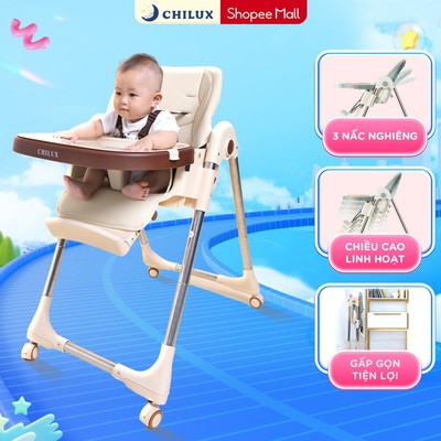 Ghế ăn dặm cho bé Chilux Grow S - Điều chỉnh độ cao linh hoạt, ngã lưng 5 cấp độ
