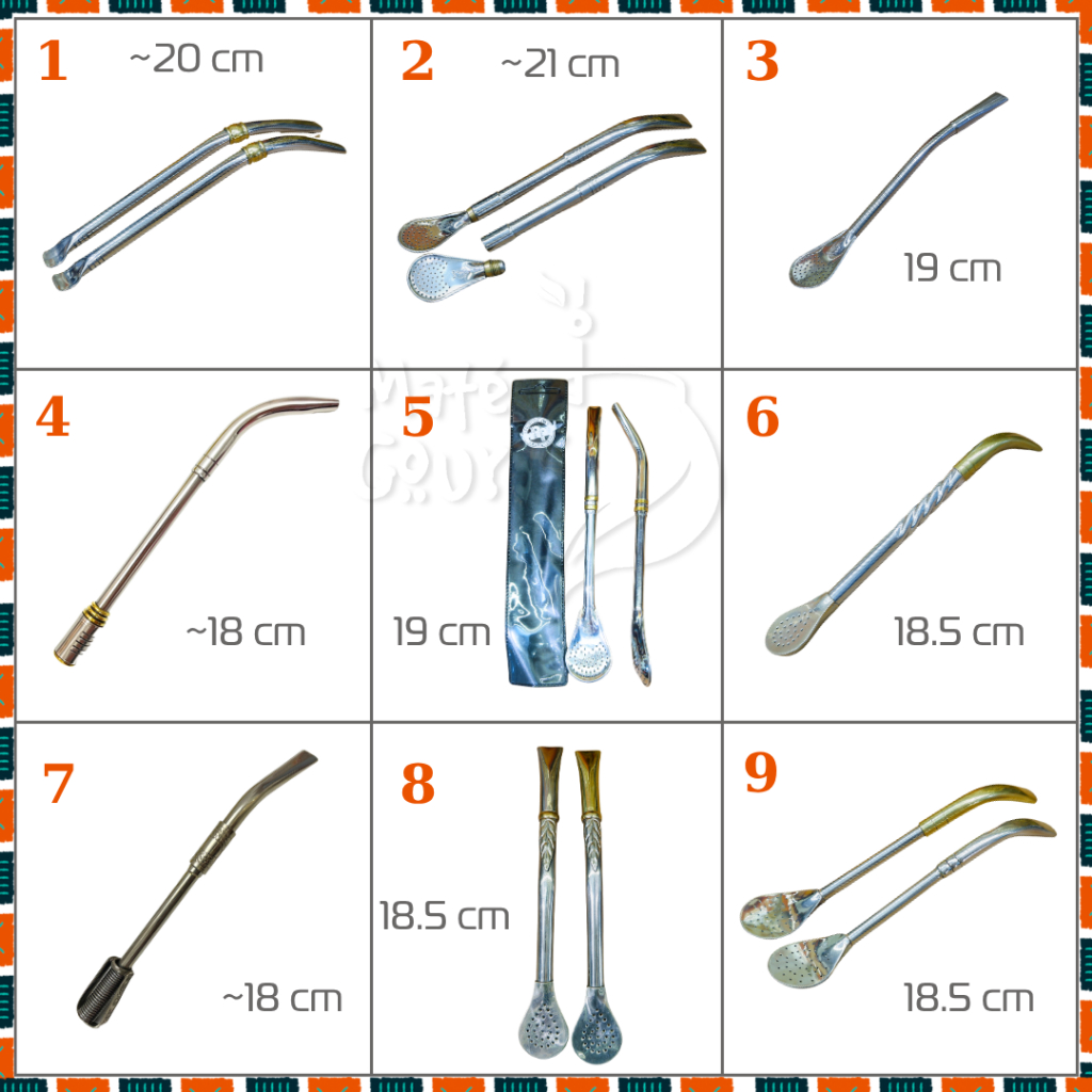 Ống Hút Bombilla Cao Cấp Nhập Khẩu Nam Mỹ - Bằng Thép Không Gỉ Chuyên Dùng Để Uống Trà Mate Nam Mỹ