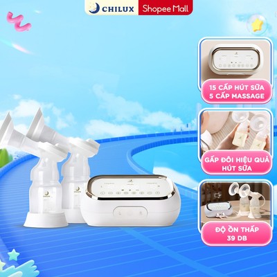 Máy hút sữa đôi Chilux XB - 8754 - 15 cấp độ hút sữa, hoạt động êm ái