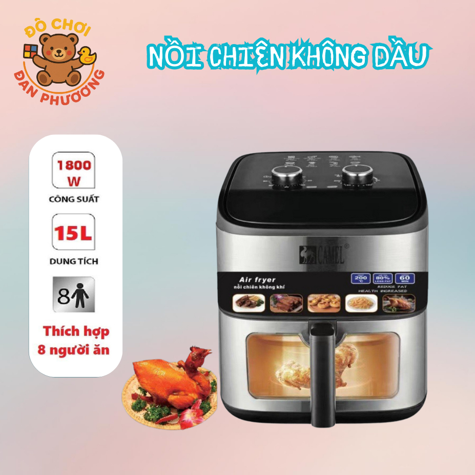 Nồi Chiên Không Dầu Dung Tích Lớn Tiện Lợi Cho Đình Đầy Đủ Dung Tích 10L - 12L- 13L- 15L (BH 12 Th)