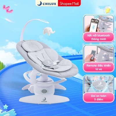 Nôi điện Chilux cho bé E9 có điều khiển từ xa, Bluetooth, điều chỉnh 5 chế độ