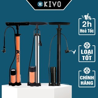 Bơm Xe Đạp Xe Máy Kapusi NHẬT Loại Tốt Có Đồng Hồ Đo Áp - Bơm Hơi Banh, Bóng Rổ, Bơm Hơi Xe Điện - Thép Không Gỉ-KIVO