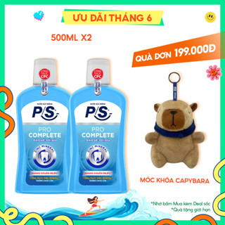 Bộ 2 Nước súc miệng P/S Chuyên gia kháng khuẩn 500ml giúp kháng khuẩn 99.9% chỉ sau 30 giây