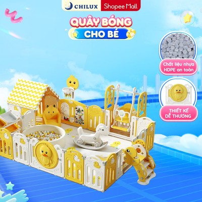 Quây Bóng Nhựa Đa Năng Gấp Gọn CHILUX Q3 - Mẫu Vịt Vàng tích hợp nhiều tiện ích cho trẻ