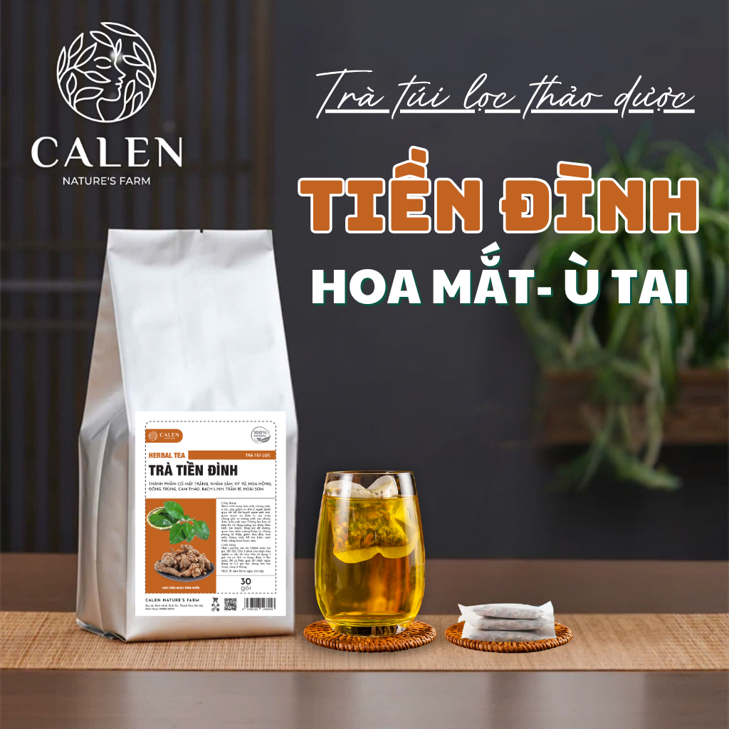 [Tiền đình hoa mắt] Trà tiền đình Calen giảm ù tai, ngất xỉu ,hoa mắt chóng mặt, suy nhược, thông hoạt khí huyết bịch 30