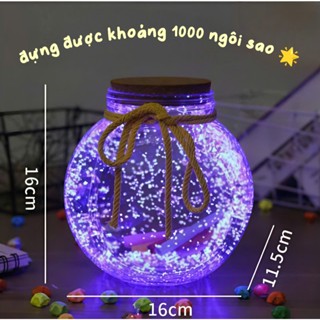  Lọ thủy tinh Dạ Quang HÌNH TRÒN đựng ngôi sao - lọ ước nguyện có 3 size🌸💗 