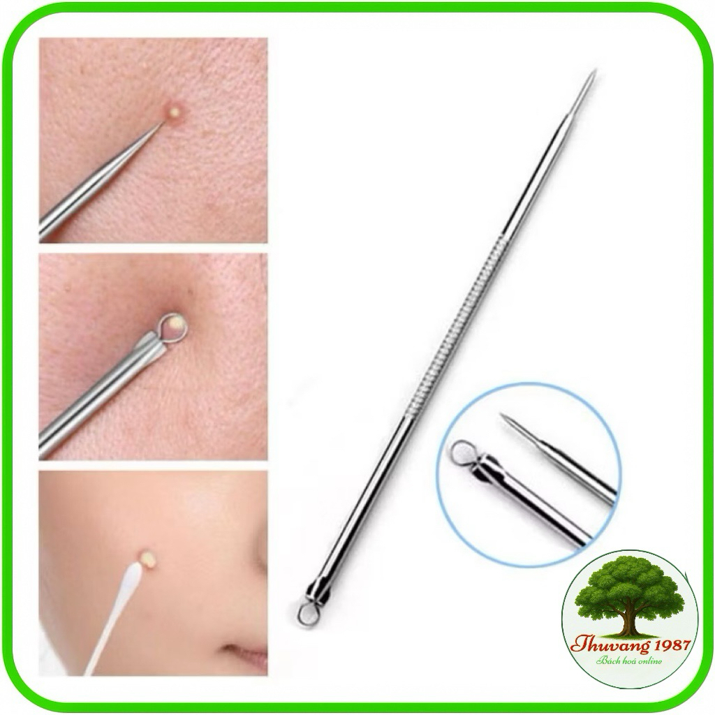 Combo 2 Cây nặn mụn inox chống gỉ 2 đầu tiện dụng