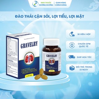  Viên Uống GRAVELRY Đào Thải Cặn Sỏi Tan Sỏi Thận Sỏi Tiết Niệu Hạn Chế Nguy Cơ Tạo Sỏi Gia Phát Pharma - 30 Viên Lọ 
