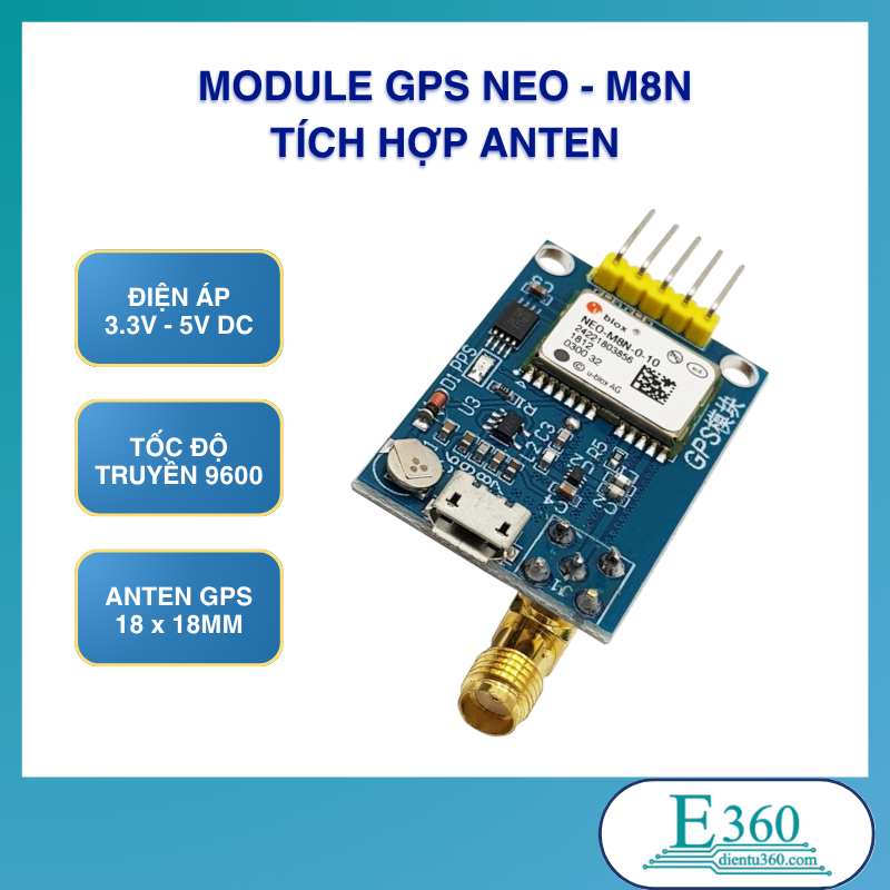 Module GPS NEO - M8N Tích Hợp Anten