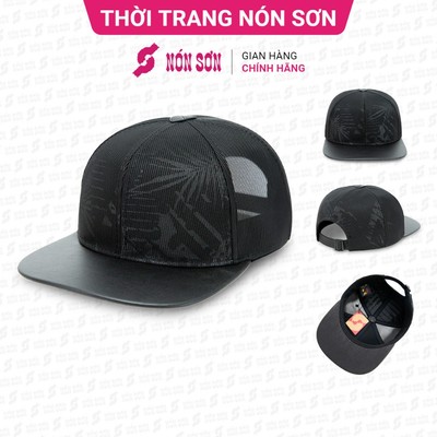 Mũ snapback hiphop NÓN SƠN hoa văn ngẫu nhiên MC210AK-ĐN7HV