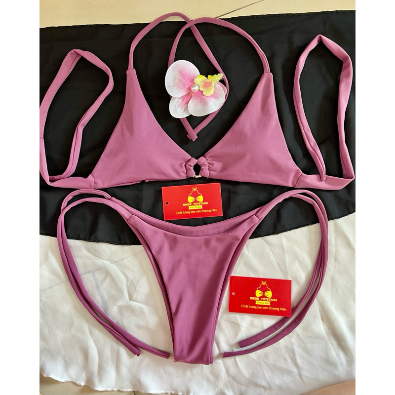Tuyetanh Bikini 2 mảnh khoen ngực quần nhỏ Hàng loại 1 (sẵn -che tên) | BigBuy360 - bigbuy360.vn