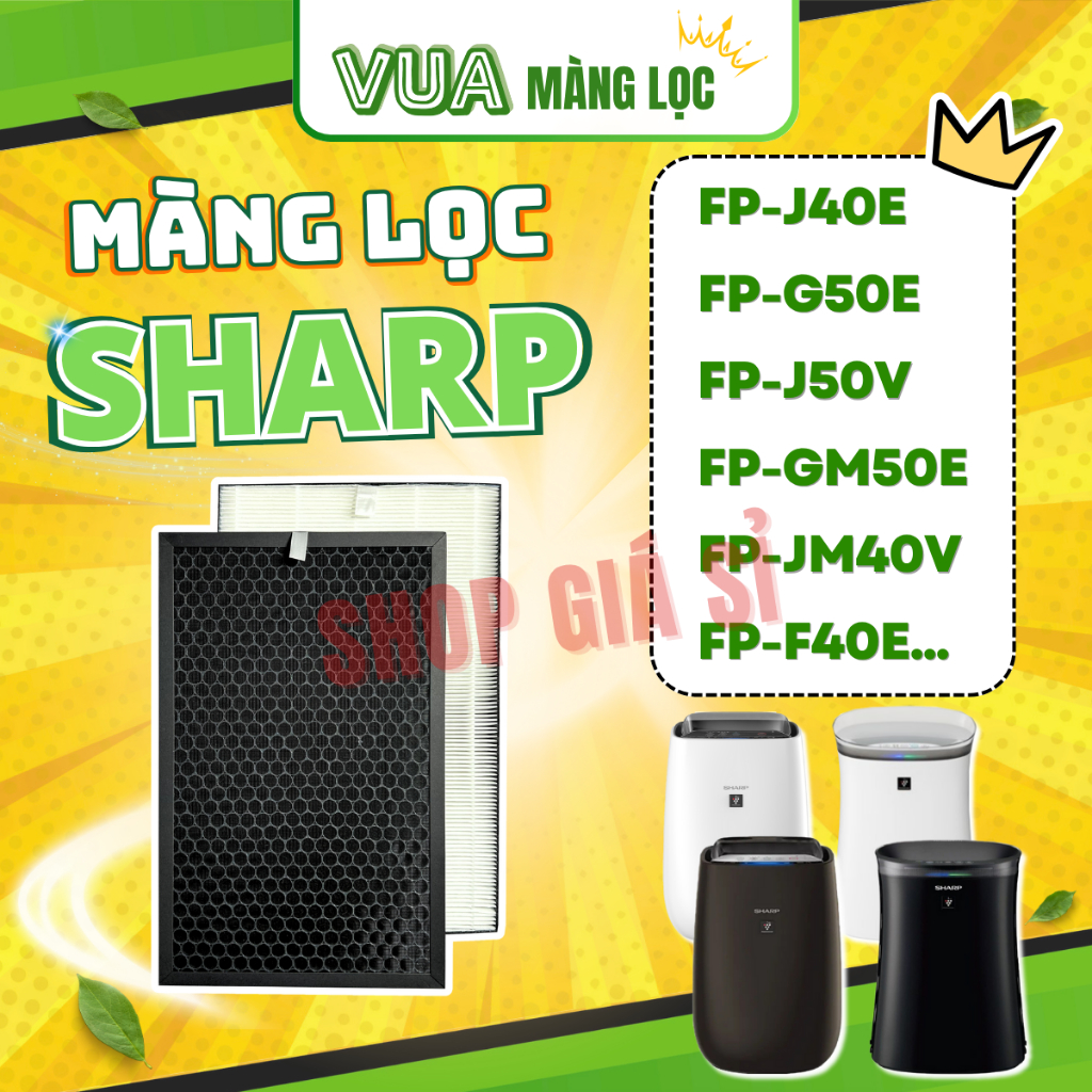 Màng lọc không khí thay thế Mã:FZ-F50HFE, FP-J40E, JM40V, G50E, J50V, GM50E, F40E,.. tấm bắt muỗi