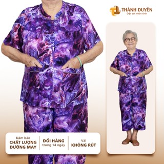  Đồ bộ Tole cho bà  Big size  mặc nhà Thành Duyên quần lửng không rút thoáng mát - 1583TCL 