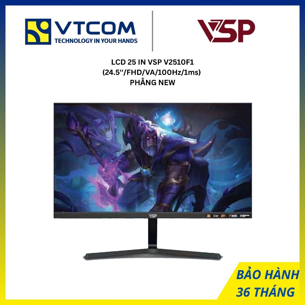 MÀN HÌNH LCD 25 INCH VSP V2510F1 (24.5 INCH/ FHD/ VA/ 100Hz/ 1ms) PHẲNG NEW