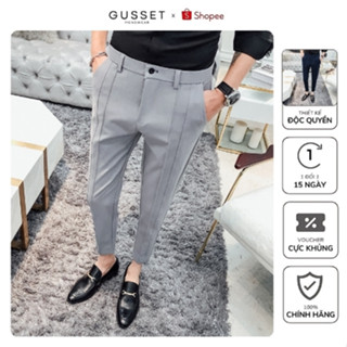  Quần Tây Nam Xếp Ly Dáng Công Sở GUSSET Quần Âu Dáng Suông Chất Vải Cao Cấp Co Giãn Dày Dặn Chống Nhăn 