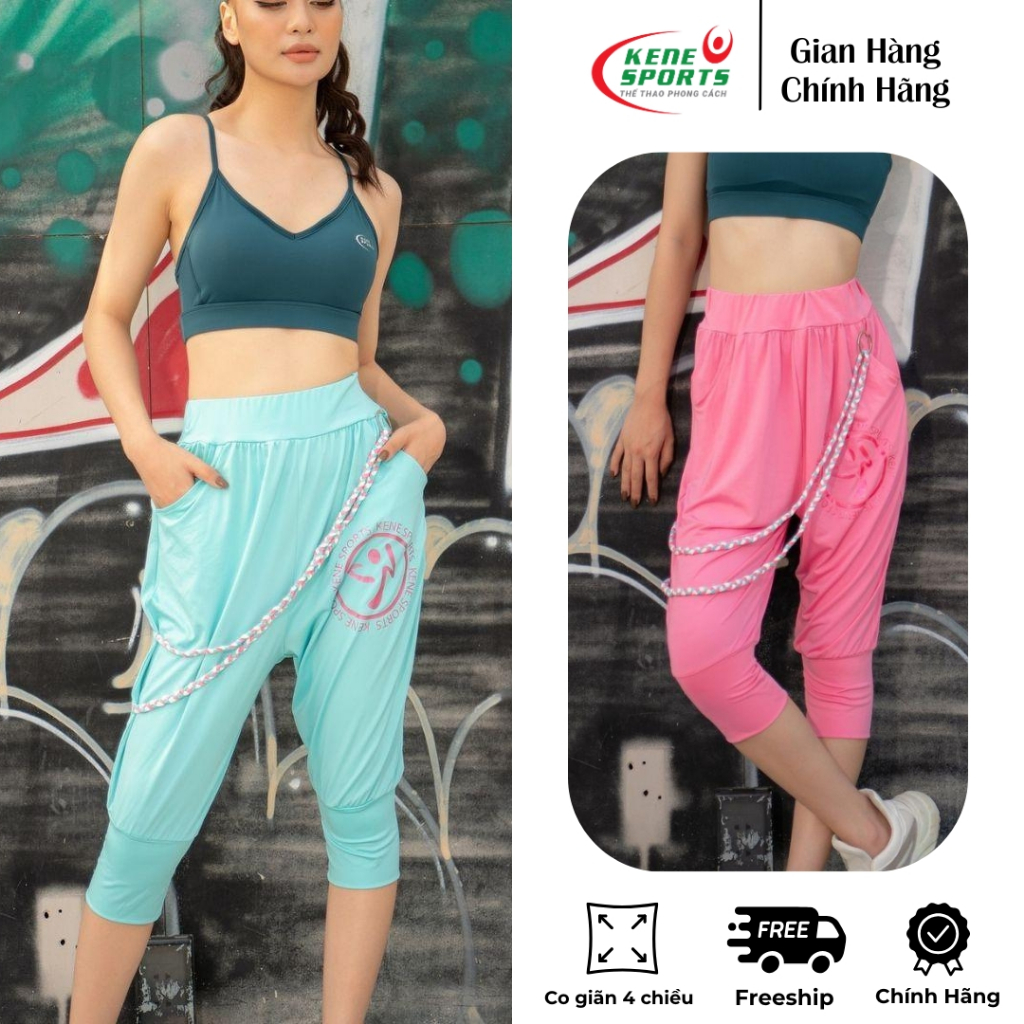 Quần lửng ống Boom phong cách cá tính, hiphop thời trang thể thao, tập Gym, Yoga chính hãng Kene Spo