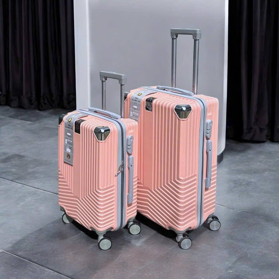 Vali có khay nuoc kéo du lịch nhựa dẻo, ốp góc si inox, có móc treo đồ, có khay để nước, 3 size.