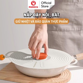  Nắp Nồi Silicone Đa Năng Modeco - Nắp Đậy Bảo Quản Thực Phẩm Tủ Lạnh Chịu Nhiệt Có Thể Tái Sử Dụng 