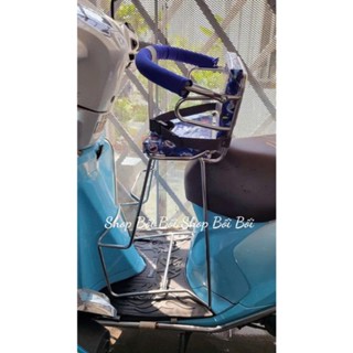 Ghé ngồi Xe Máy Cho Bé Dành Cho Nhiều Dòng xe Ga Có Vòng Đỡ Ngục Kèm Đai An Toàn.