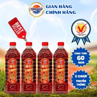 [BÁN CHẠY] 3 Chai Tặng 1 Nước Chấm Cá Cơm Hòa Hiệp Chai 900ml - Nhãn Đỏ Mới Siêu Tiết Kiệm Chuẩn ISO22000
