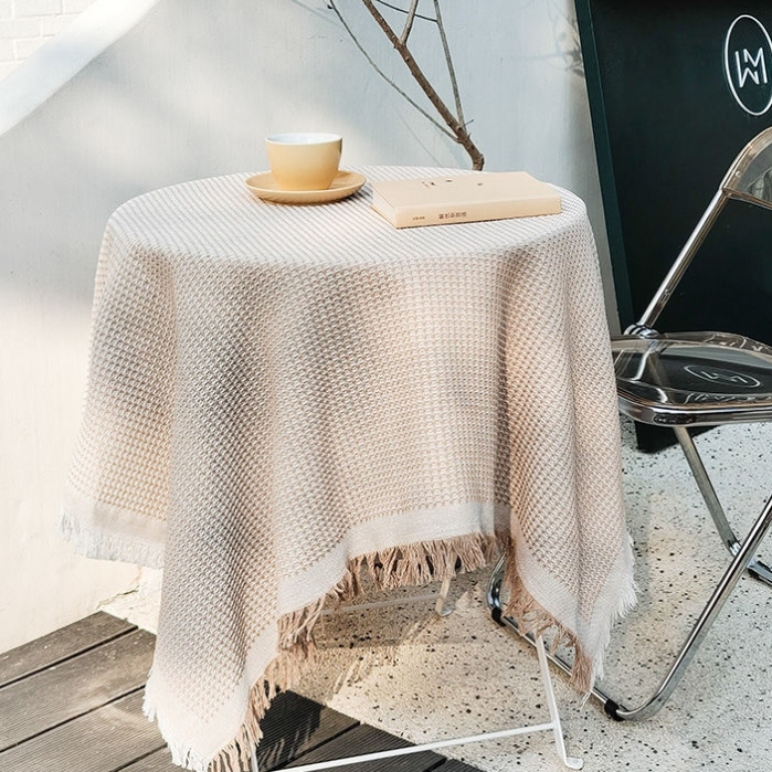 Thảm Dã Ngoại Nâu Tua Rua Thảm Đi Biển, Khăn Trải Bàn Tua Rua, Thảm Chụp Ảnh 90x90/ 90x150/ 90x180