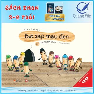 Sách ehon nhật bản: bút sáp màu đen - tập 3 - con ma bí ẩn